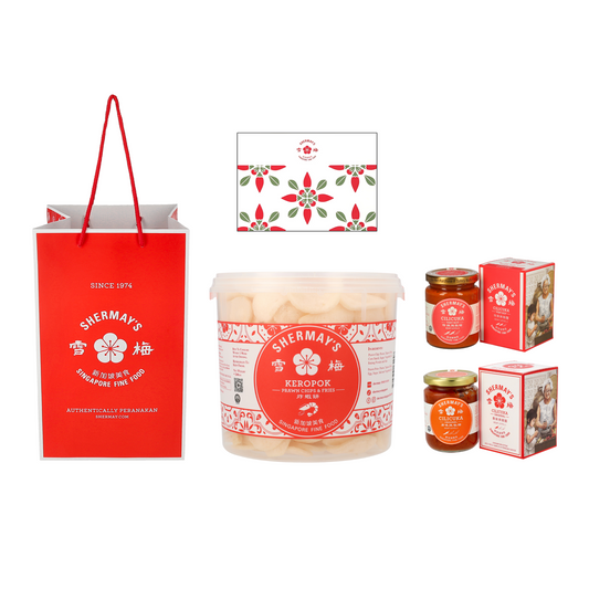 SG60 Mixed Prawn (Keropok) Bucket & Cilicuka Sauces Gift Set