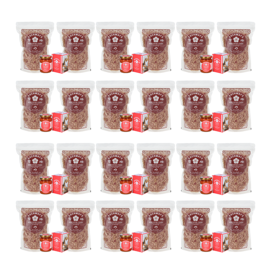 Set of 12 Cracker (Keropok) Fries Packets + Cilicuka Very Hot (Level 2) + FREE Medium Gift Bags