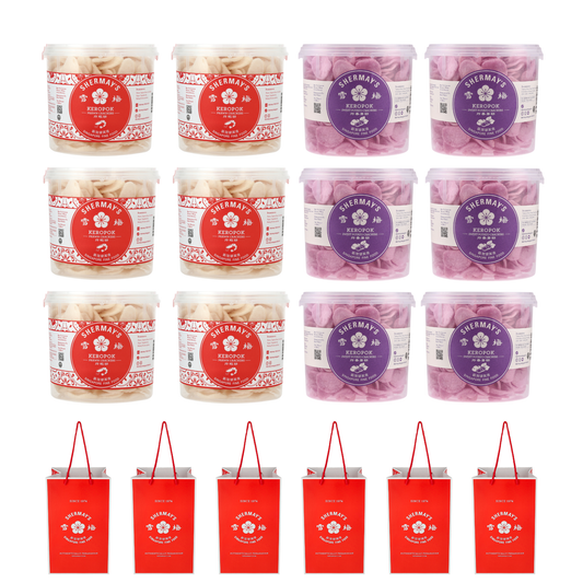 6 Prawn and 6 Sweet Potato Keropok Bucket Gift Set