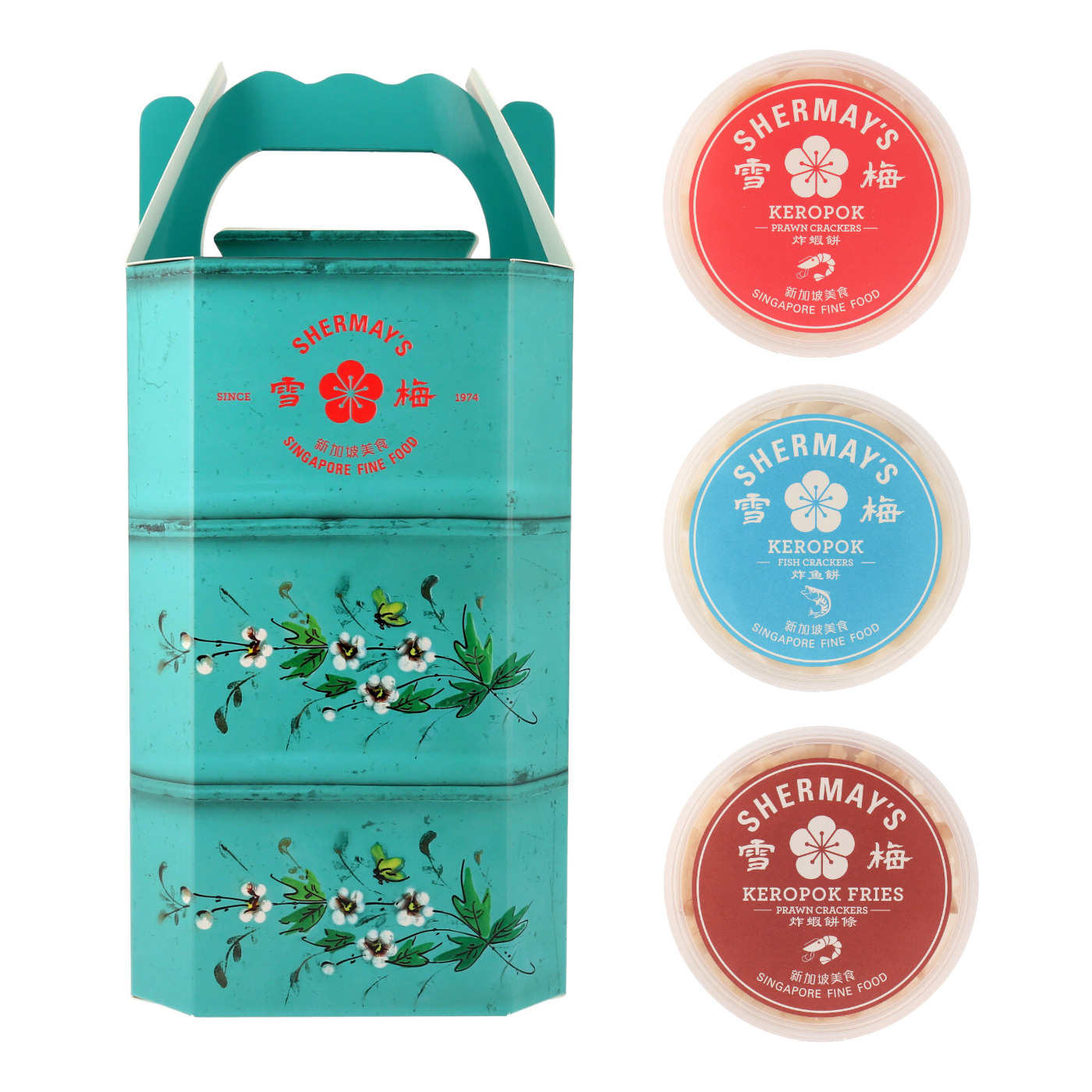 Seafood Tingkat Gifting Set - Vintage Teal