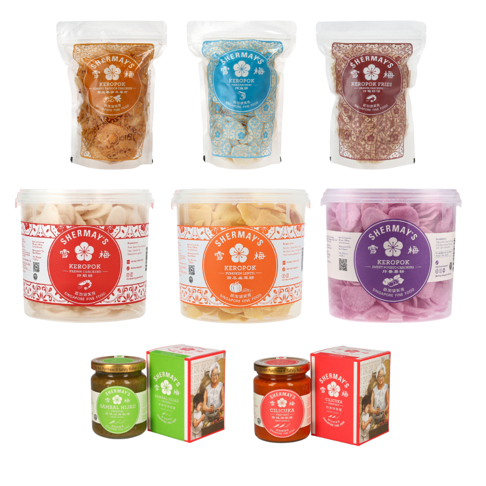 Complete Keropok Set + Sauces (1 Sambal Hijau, 1 Cilicuka Level 2)