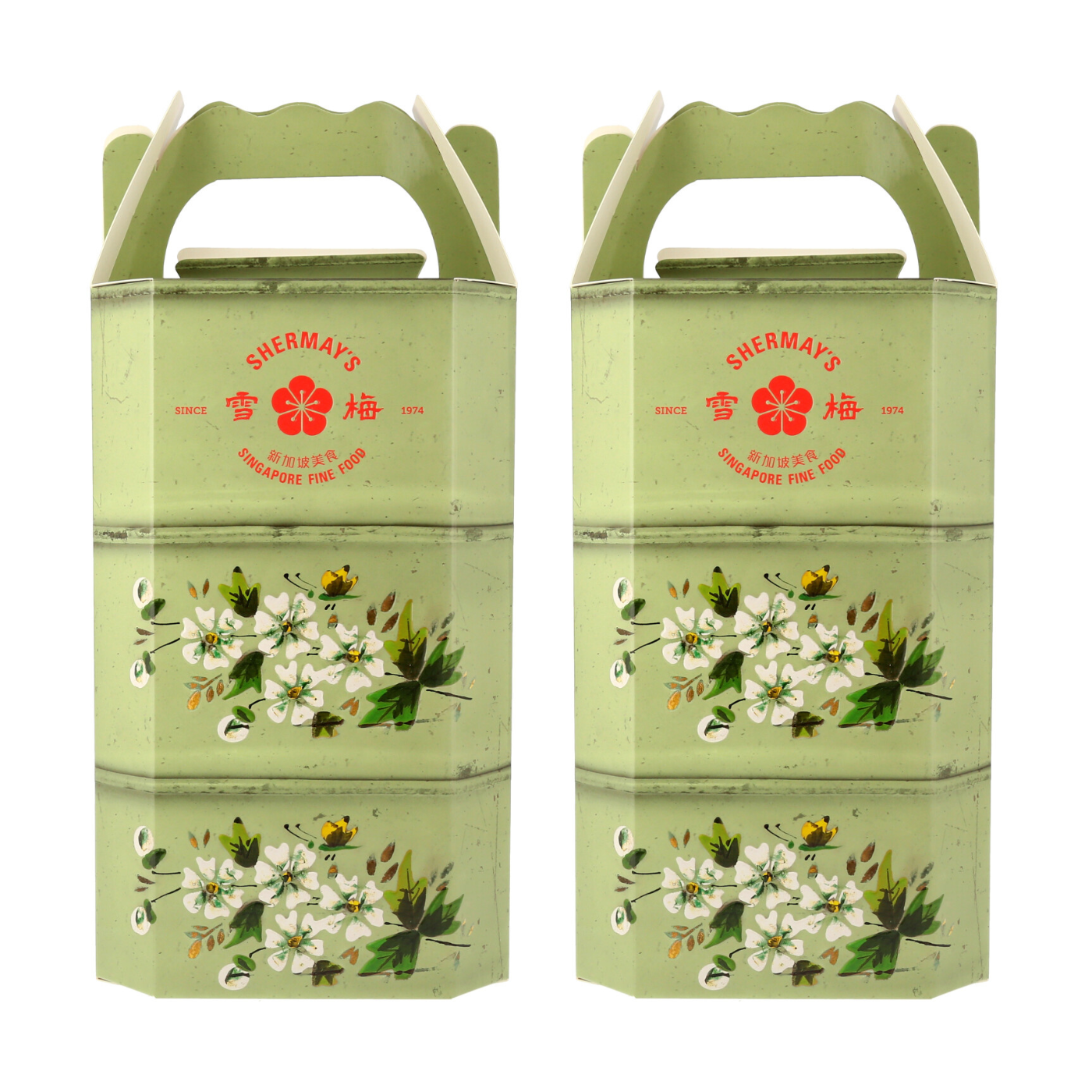 Straits Green Tingkat Gift Pair: Vegan