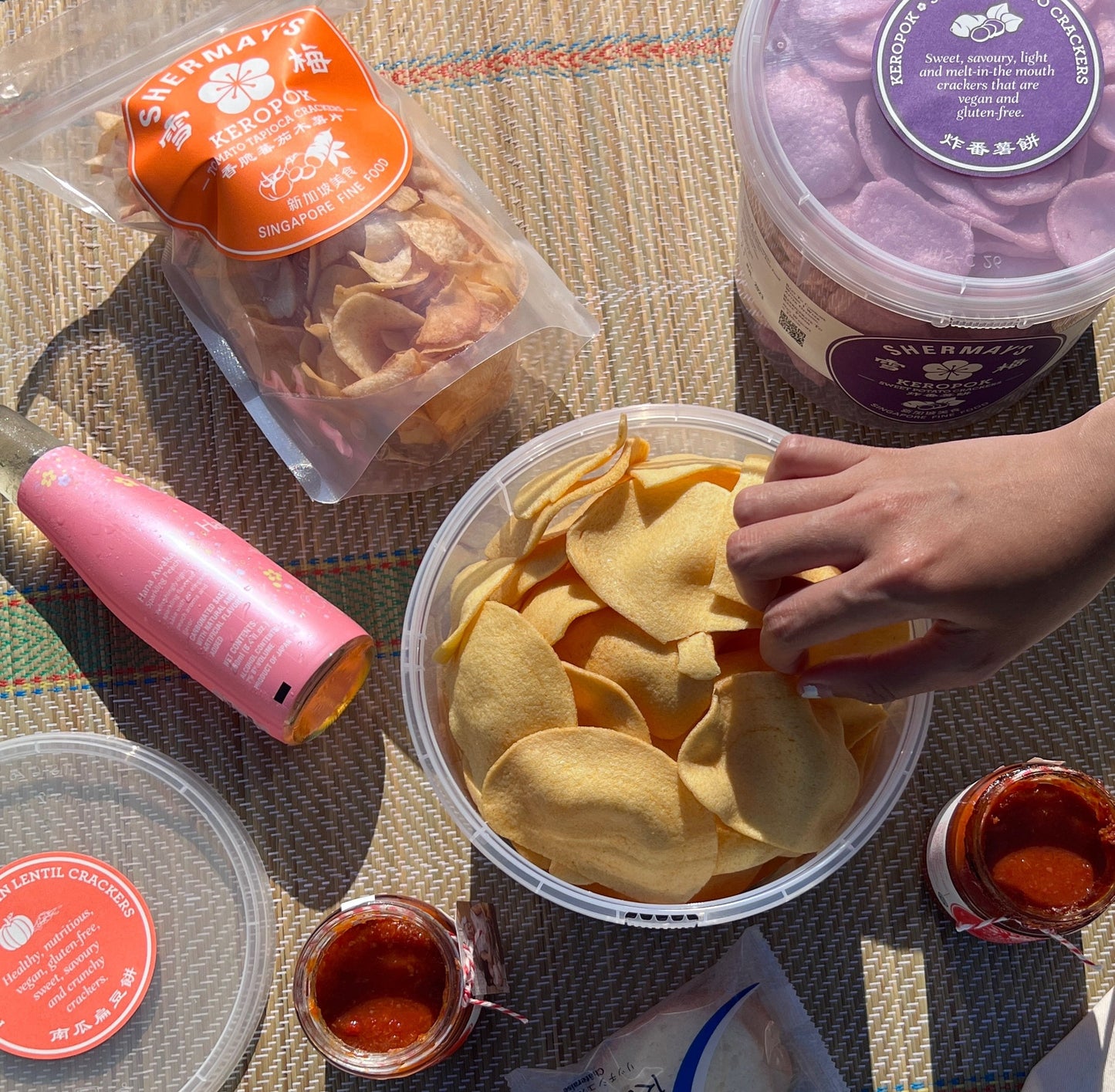 Vegan Cracker (Keropok) Snacking Set