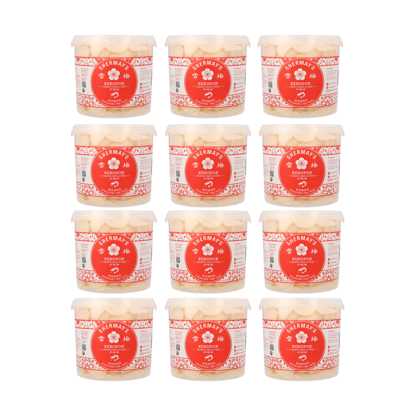 11 SG60 Mixed Prawn (Keropok) Buckets + 1 SG60 Mixed Prawn (Keropok) Bucket FREE