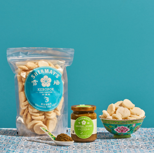 2 Fish Cracker Packets & Sambal Hijau Gift Set