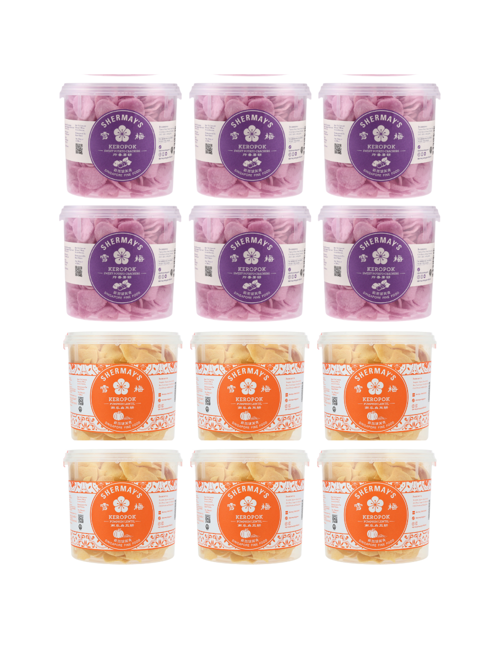 6 Sweet Potato Buckets + 6 Pumpkin Buckets Carton Deal