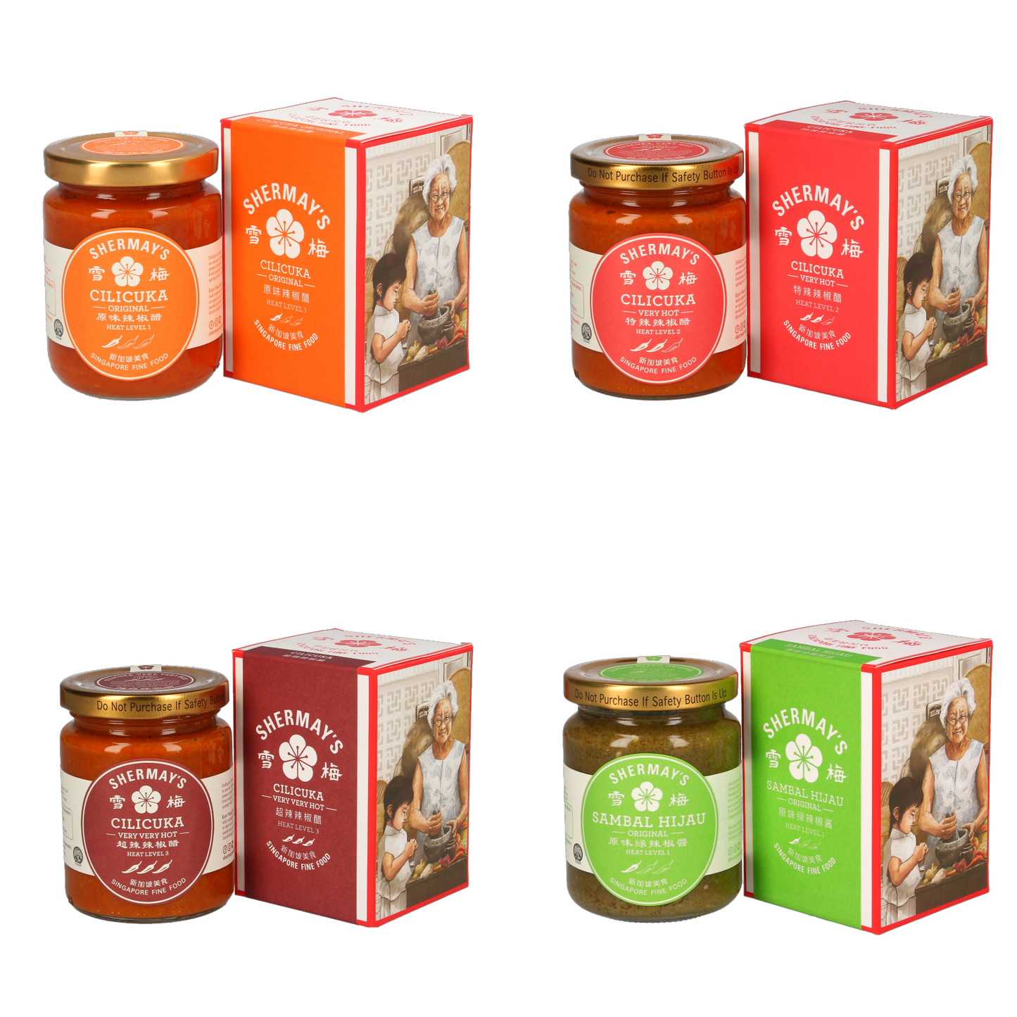 Shermay's Chilli Sauce Tasting Set of 4