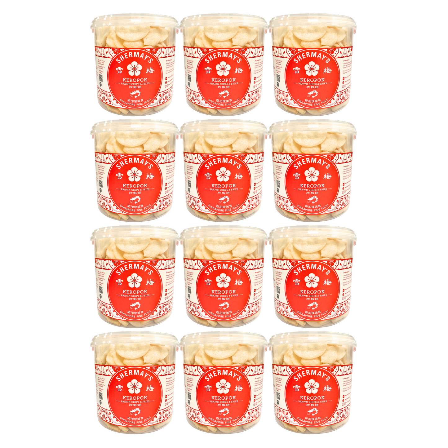 11 SG60 Mixed Prawn (Keropok) Buckets + 1 SG60 Mixed Prawn (Keropok) Bucket FREE