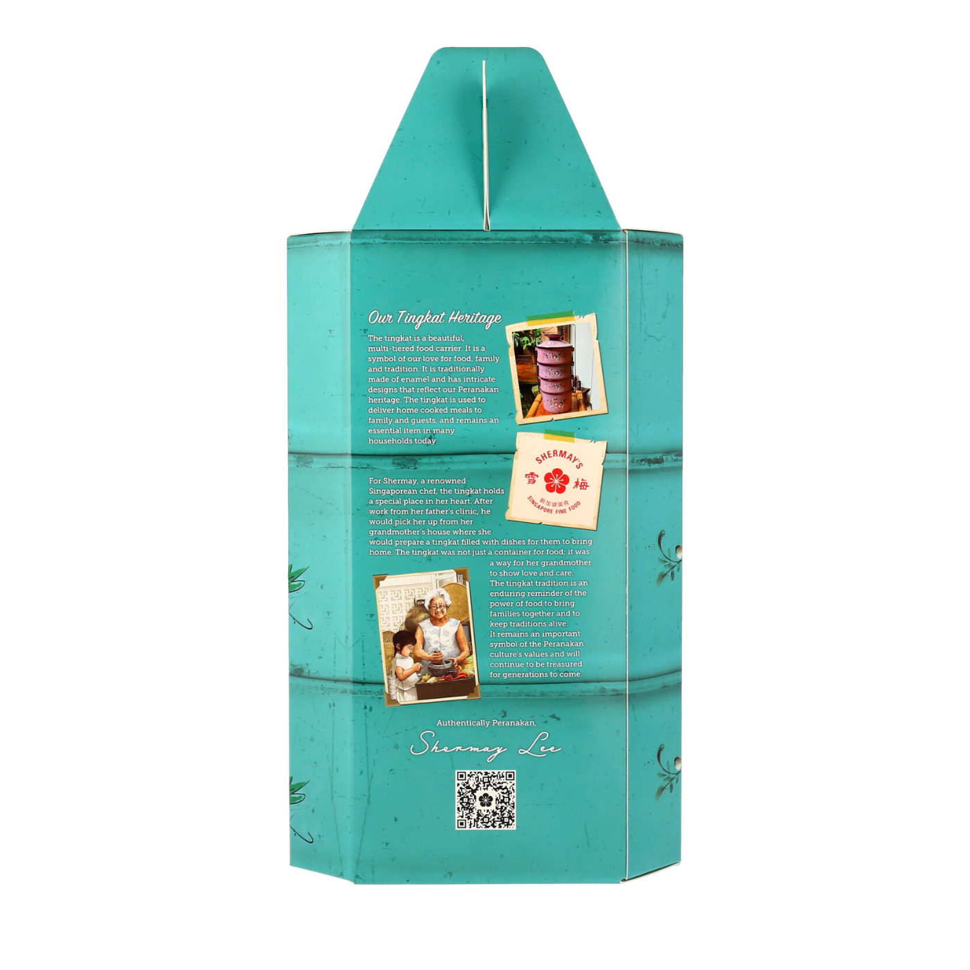Vintage Teal & Straits Green Tingkat Gift Pair: Seafood & Vegan