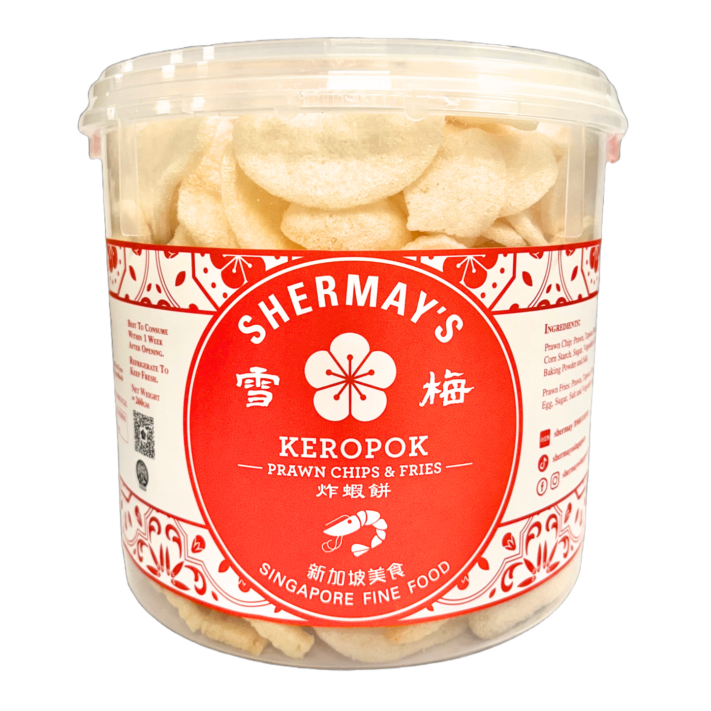 Set of 12 SG60 Mixed Prawn (Keropok) Bucket + SG60 Cilicuka Original + FREE Medium Gift Bags