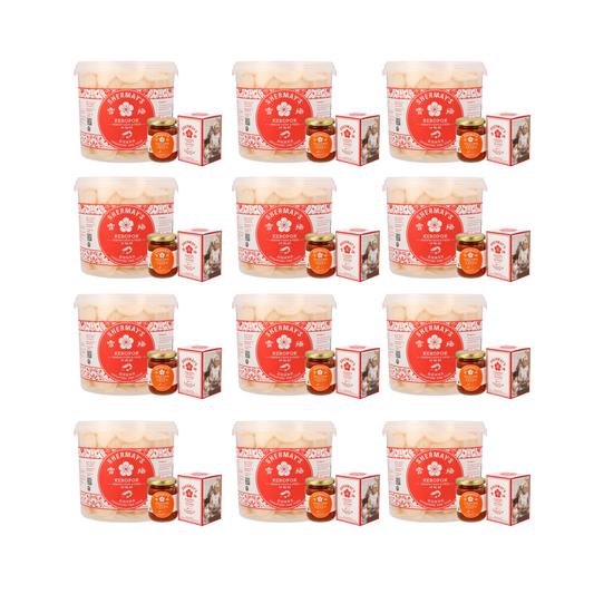 Set of 12 SG60 Mixed Prawn (Keropok) Bucket + SG60 Cilicuka Original + FREE Medium Gift Bags