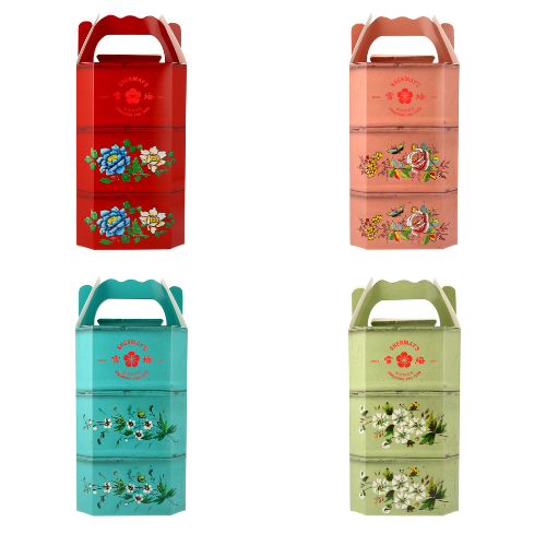 Tingkat Gift Set of 4: Seafood, Vegan, Keropok & Sauces