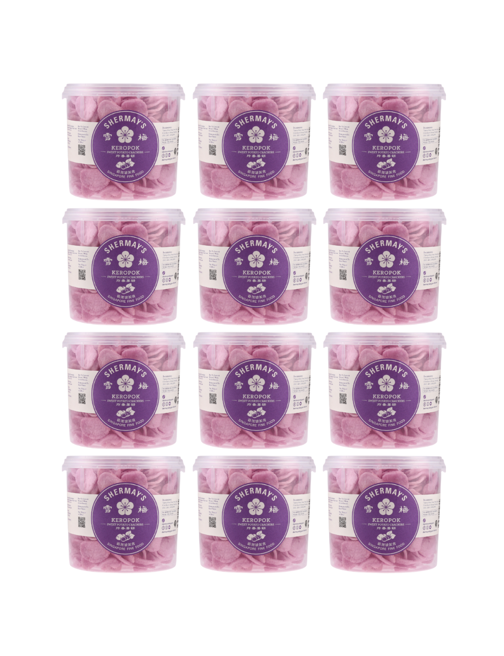 12 Sweet Potato (Keropok) Buckets Carton Bundle