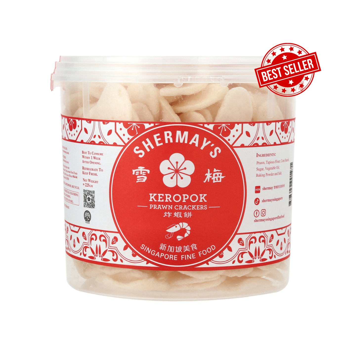 Set of 12 Prawn Cracker (Keropok) Buckets + Cilicuka Original (Level 1) + FREE Medium Gift Bags