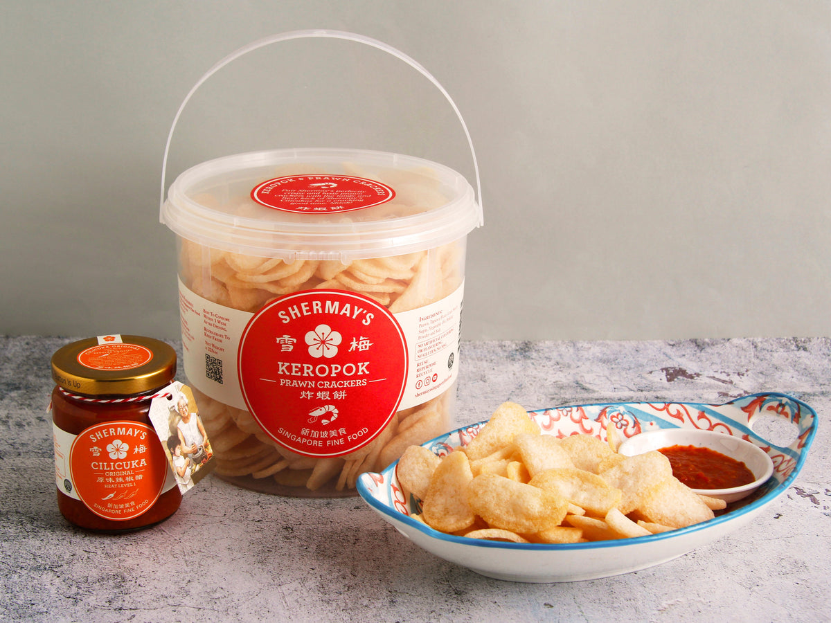 Prawn Cracker (Keropok) Bucket – Shermay's Singapore Fine Food