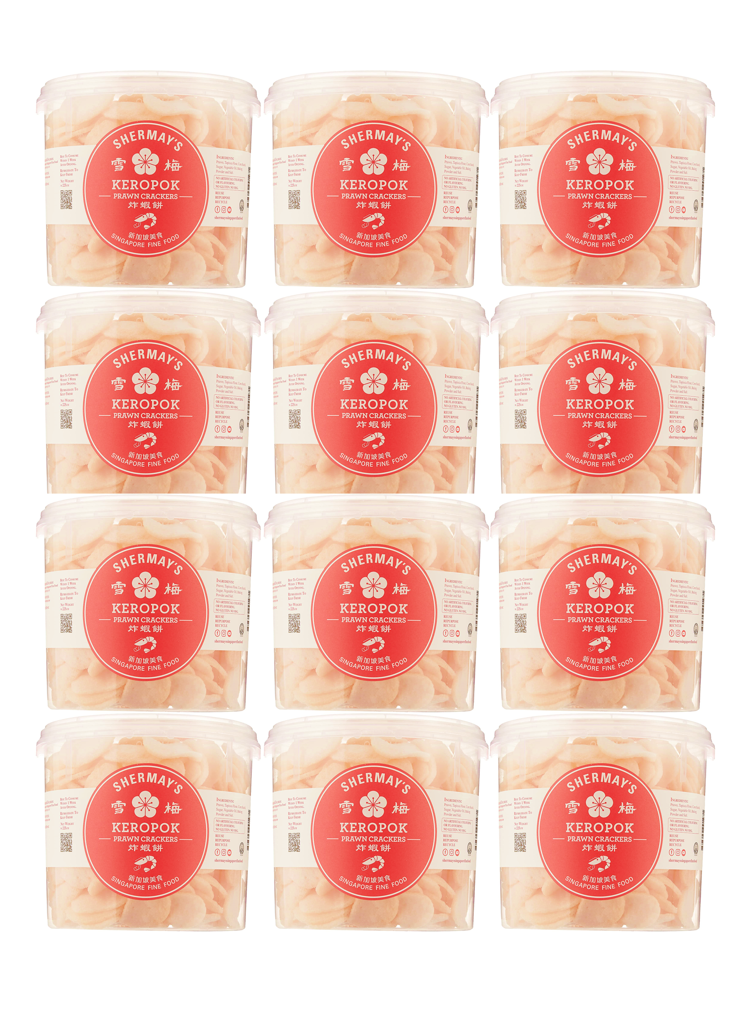 11 Prawn Cracker Buckets + 1 Prawn Cracker Bucket FREE