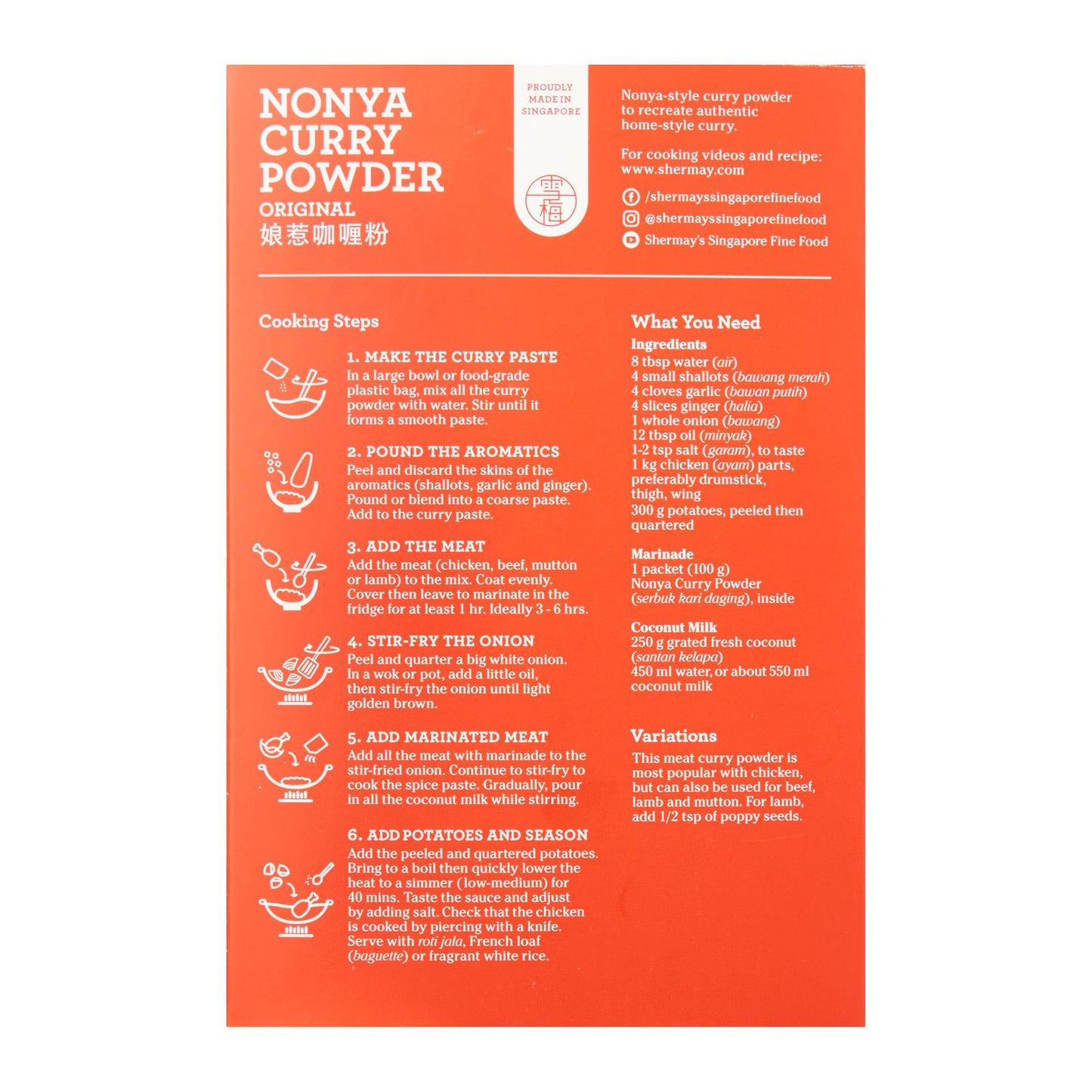11 Nonya Curry Powders + 1 Nonya Curry Powder FREE