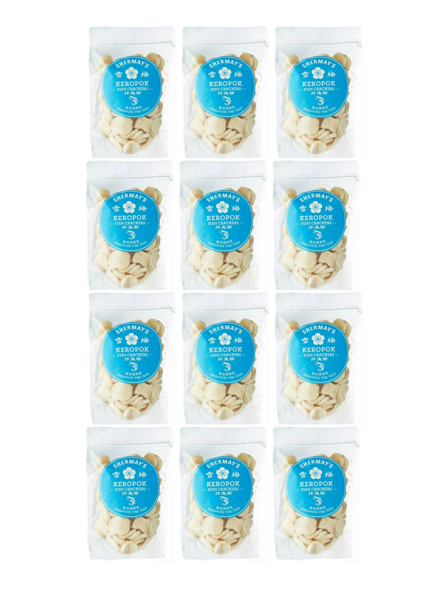 11 Fish Cracker Packets + 1 Fish Cracker Packet FREE